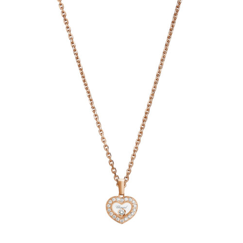 Chopard 18K Roségouden Happy Diamonds Collier 0.19ct FC 79A054-5201