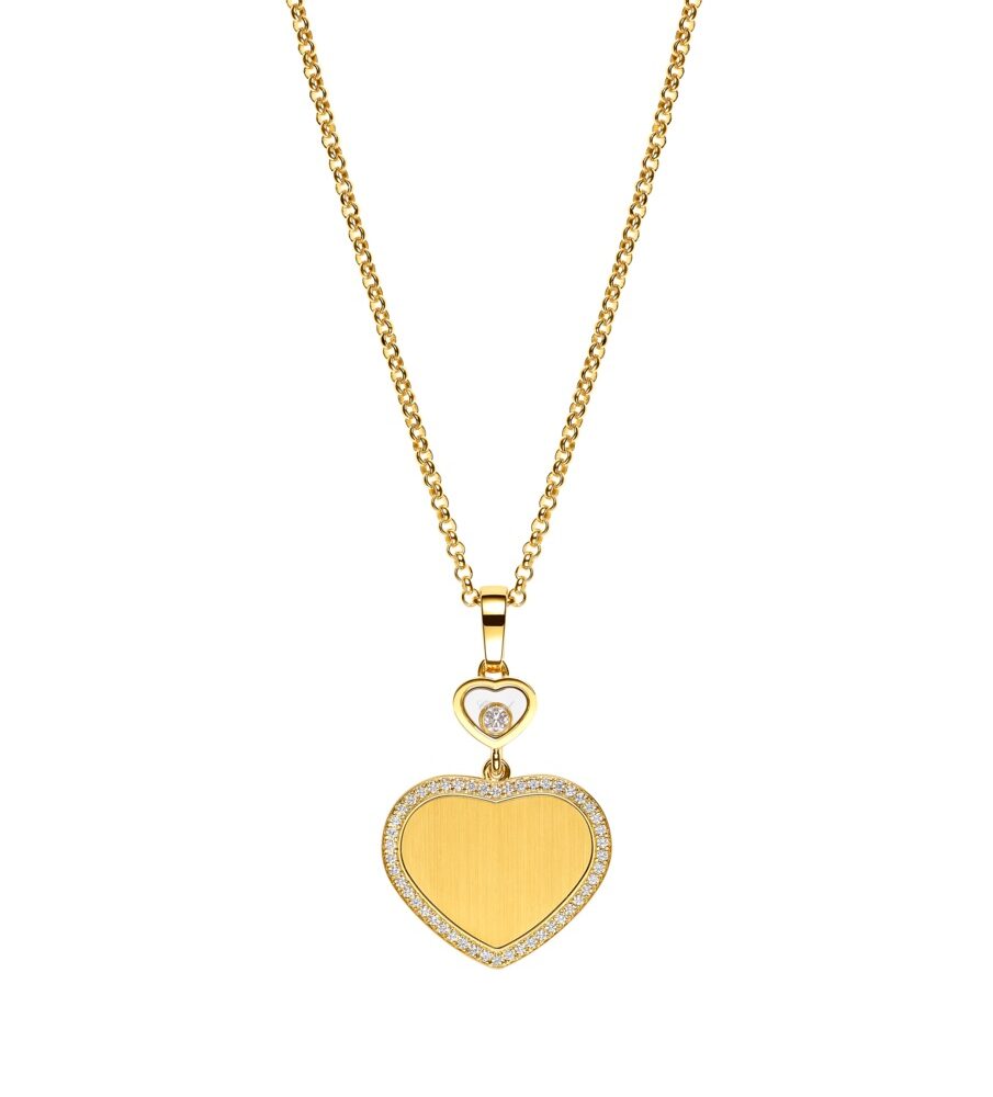 Chopard 18K Geelgoud Happy Hearts Hanger 45dia:0.24ctTW/IF 79A107-0921