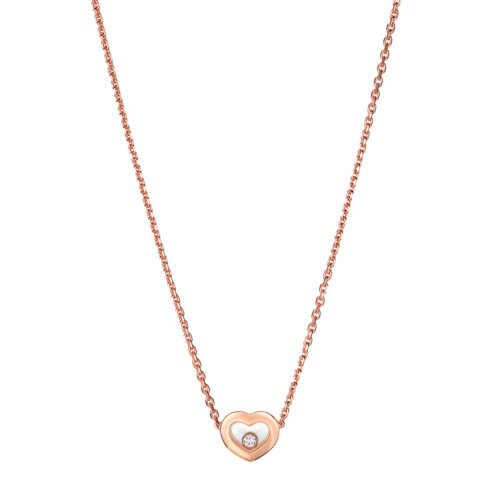 Chopard 18K Rosegd. Happy Diamonds Collier 0.05ct FC(LOSE) 81A054-5001