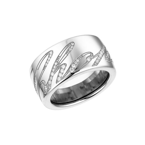 Chopard 18K Witgouden Chopardissimo Ring Maat:59 826580-1004