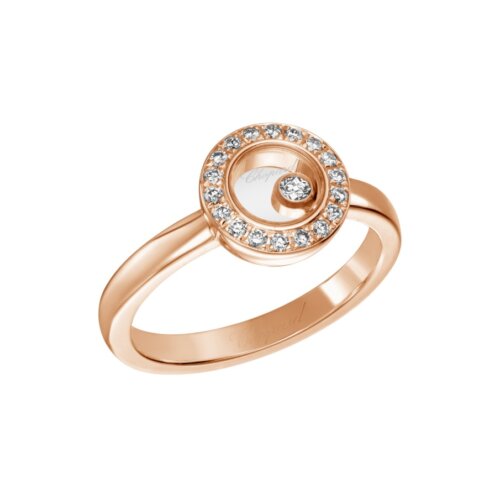 Chopard 18K Roségoud Happy Diamonds Ring 0.19ct FC(LOSE) 82A017-5212