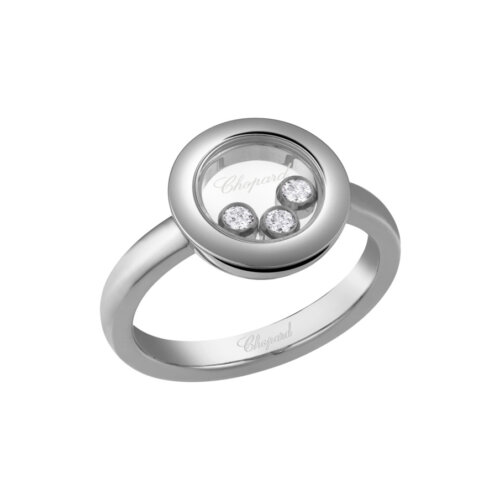 Chopard 18K Witgouden Happy Diamonds Ring 0.15ct FC(LOSE) 82A018-1112