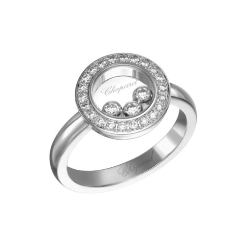 Chopard 18K Witgouden Happy Diamonds Ring 0.35ct FC(LOSE) 82A018-1212