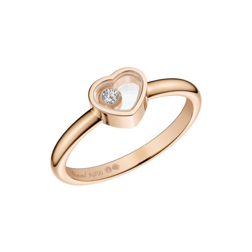 Chopard 18K Rosegouden My Happy Hearts Ring 0.05ct TW/IF 82A086-5012