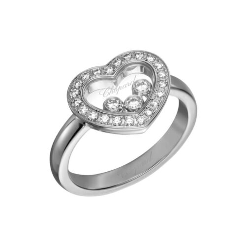 Chopard 18K Witgouden Happy Diamonds Ring 0.35ct FC(LOSE) 82A611-1212