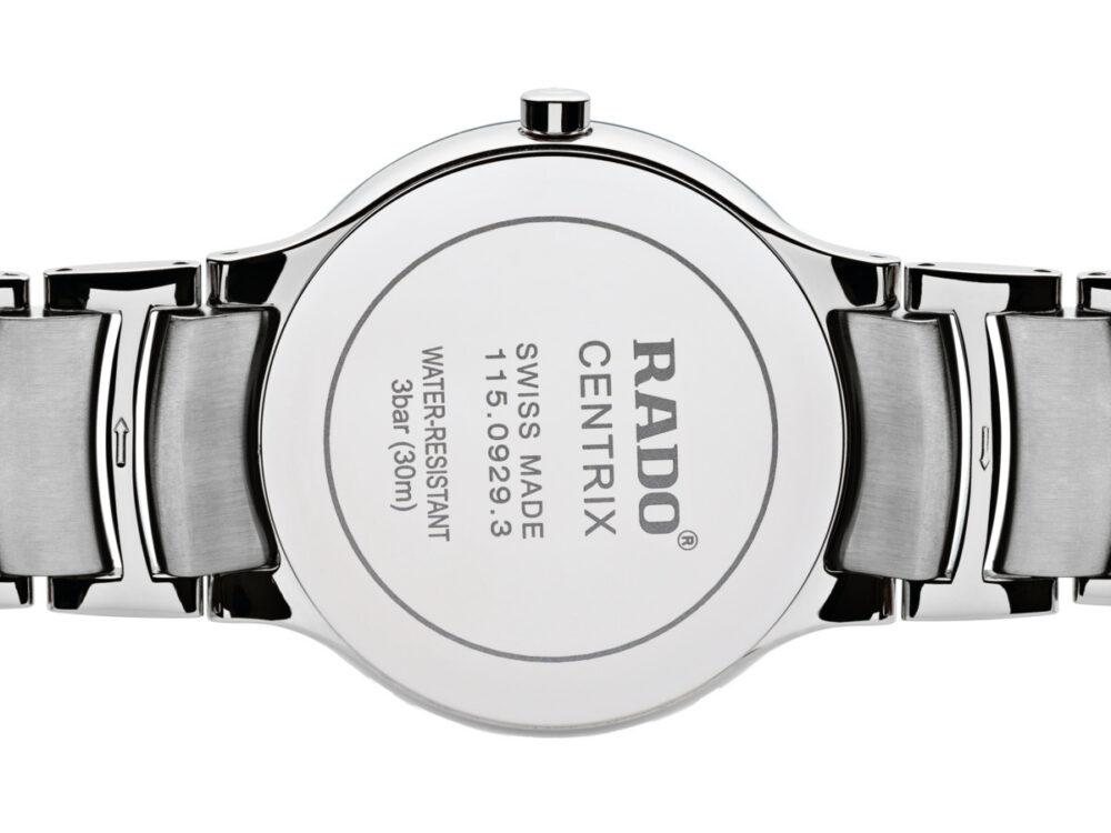Rado Centrix Quartz Staal/Staal Large Zwart Wpl 38mm R30927153 - Afbeelding 3