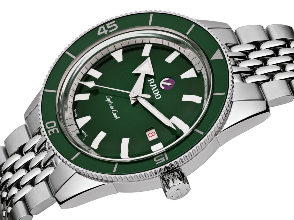 Rado Captain Cook Automatic St/St Groene Wpl 42mm R32505313 - Afbeelding 2