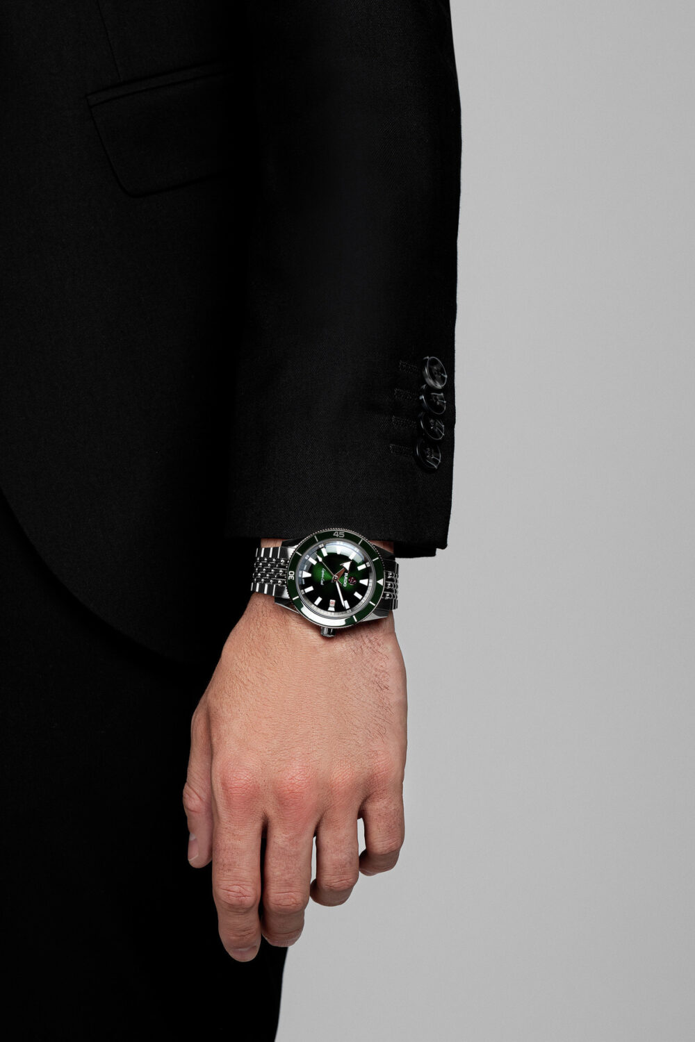 Rado Captain Cook Automatic St/St Groene Wpl 42mm R32505313 - Afbeelding 5