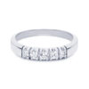 R&C 14K Witgouden Alliance ring 5*0.01ct River/Si RIN1701-5 WG