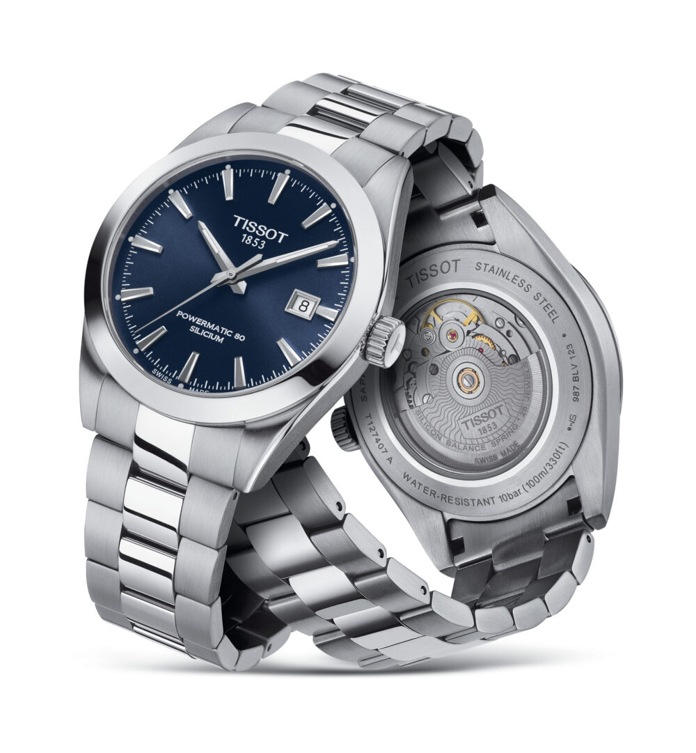 Tissot Gentleman Powermatic 80 Staal/Staal Blauw Wpl 40mm T1274071104100 - Afbeelding 6