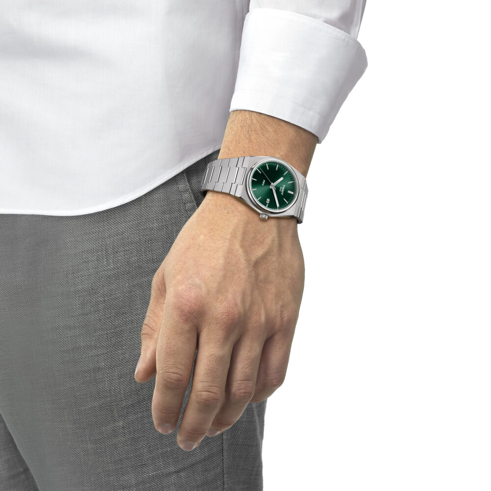 Tissot PRX Staal/Staal Quartz Groene Wpl 40mm T1374101109100 - Afbeelding 4