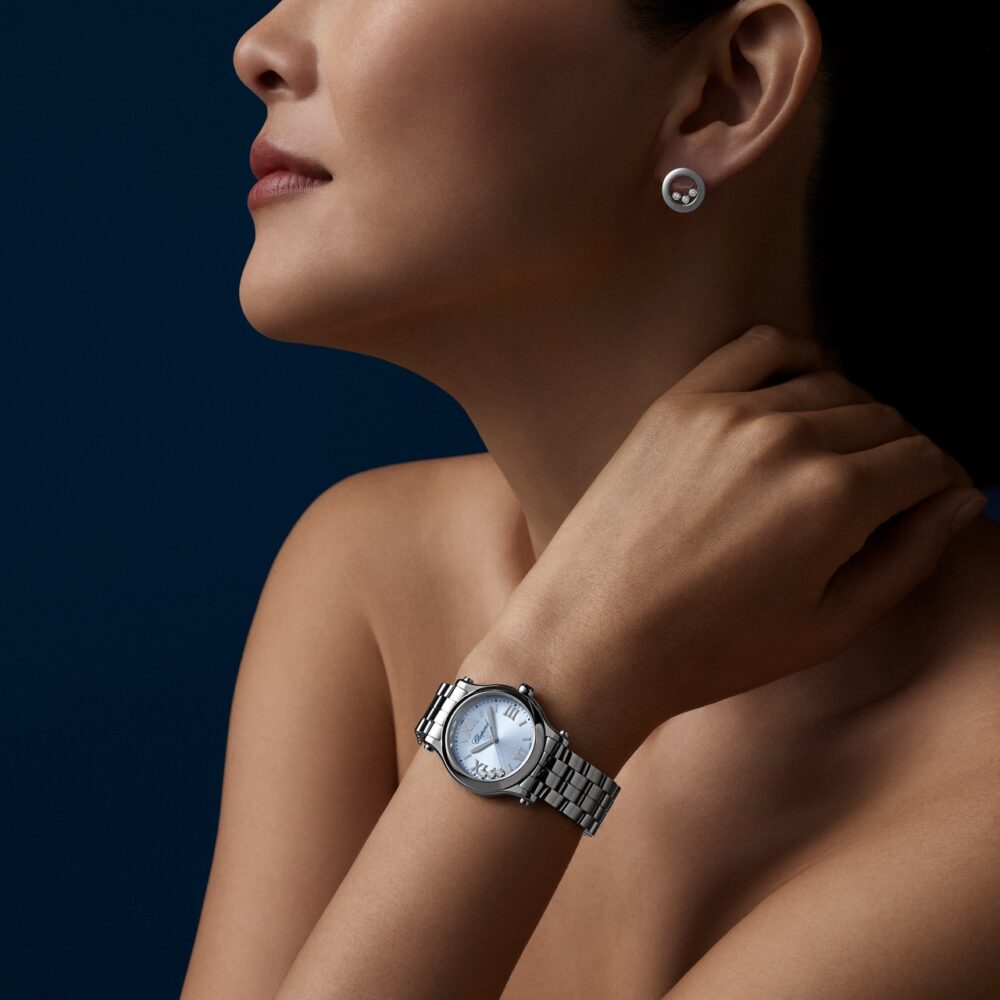 Chopard Happy Sport Quartz Staal/Staal Hel Blauwe Wpl 30mm 278590-3010 - Afbeelding 7