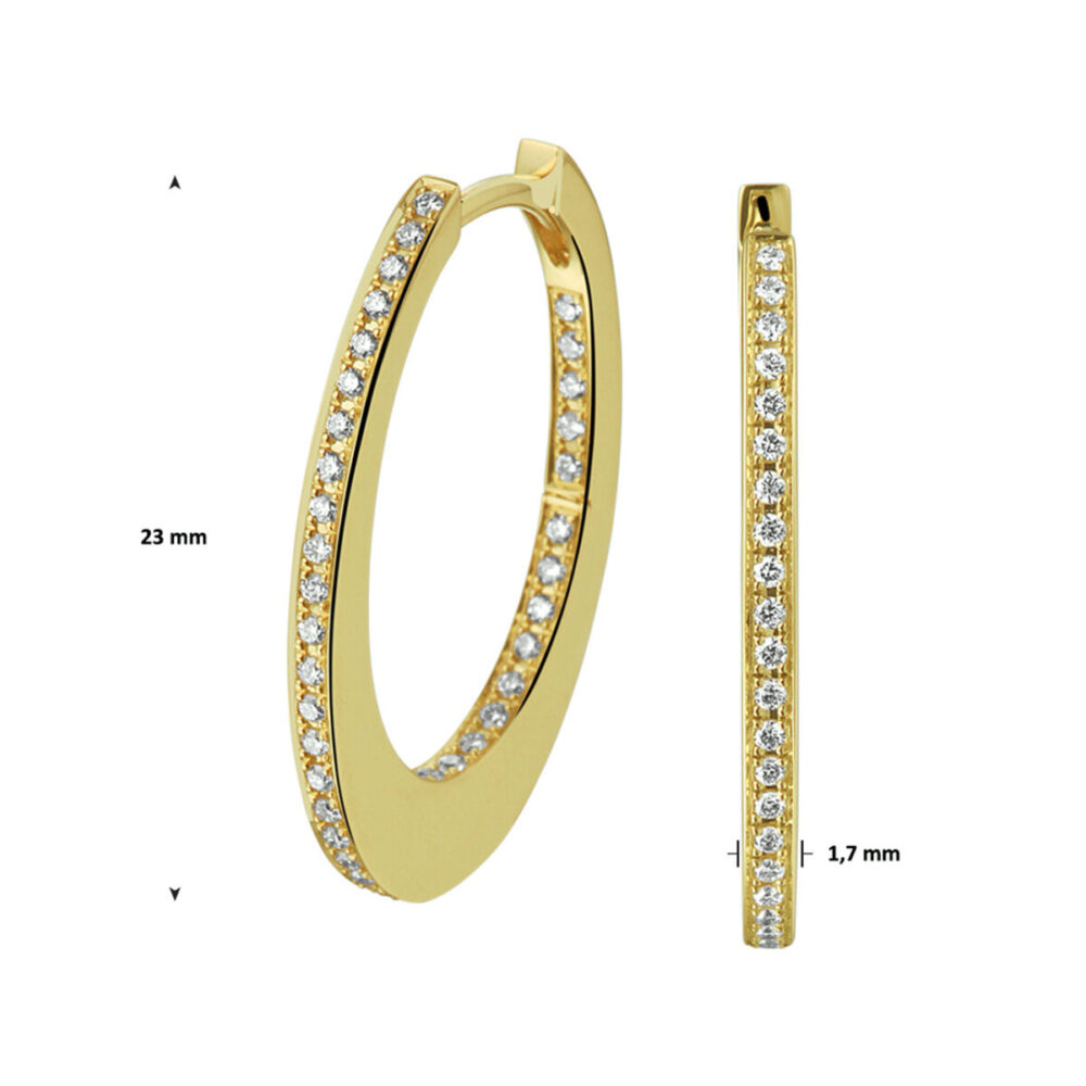 Vaessen Collection 14K Geelgouden Oorcreolen 0.28ct H/Si 40.20582 - Afbeelding 2