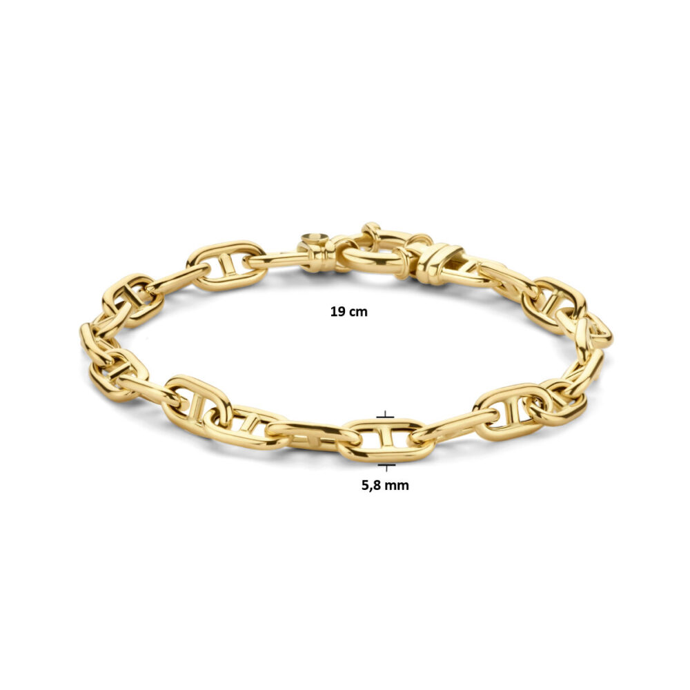 Vaessen Collection 14K Geelgouden Paperclip Armband 19cm / 5.8mm 40.24453 - Afbeelding 3