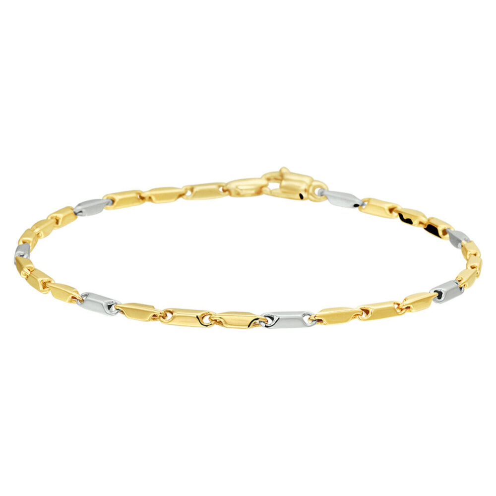Vaessen Collection 14K Bicolor gouden Schakelarmband 19.5cm/1.9mm 42.07934