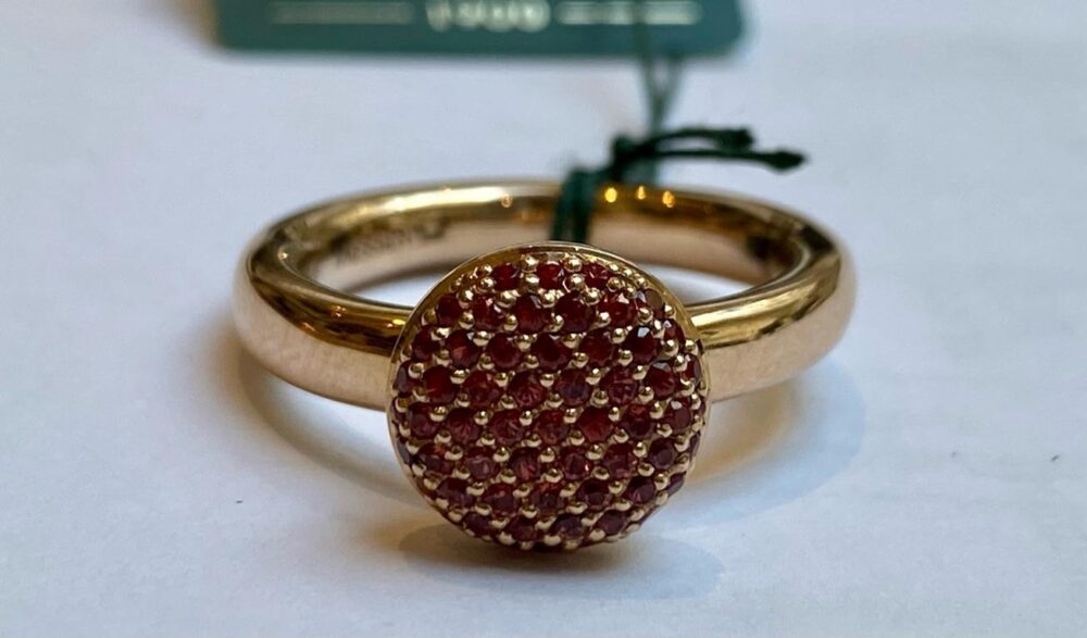 Bron 14K Rosegoud Stardust Ring Oranje Saffier 6RR4687OK