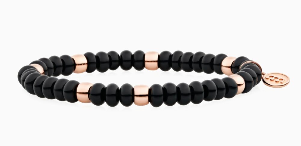 Bron 18K Rosegouden Reflex Armband met Onyx 8AR3985MIX05