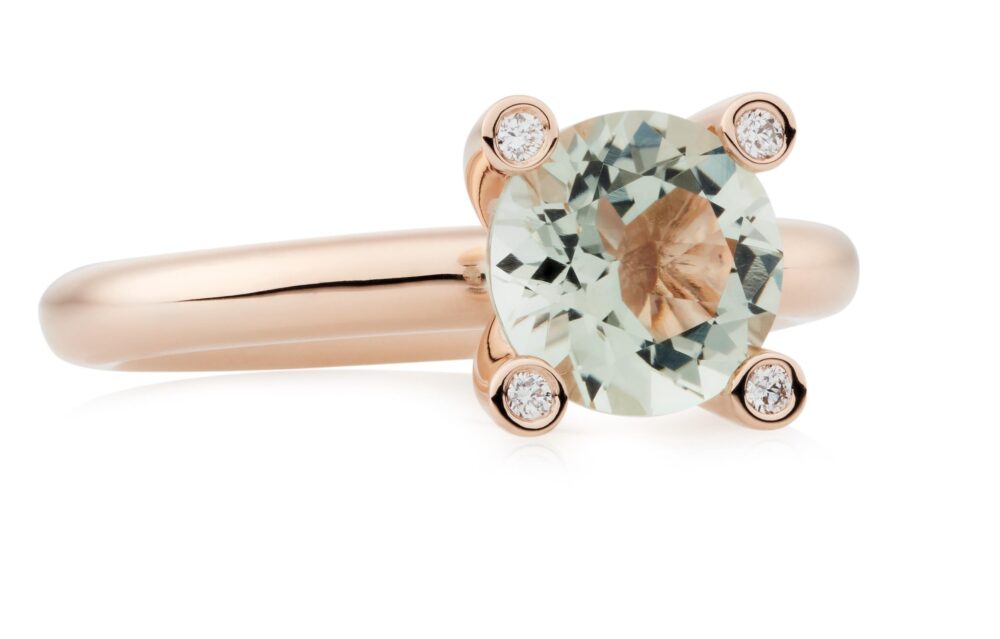 Bron 18K Rosegouden Plox Ring Lemonkwarts & Briljant 8RR4715LQBR