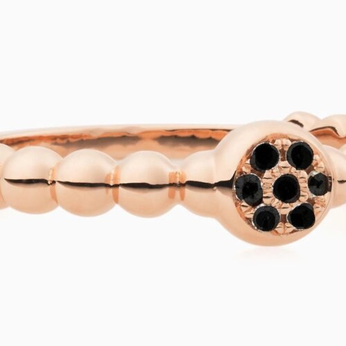 Bron 18K Rosegouden Joy Ring met Zwarte Saffier 8RR4792ZK
