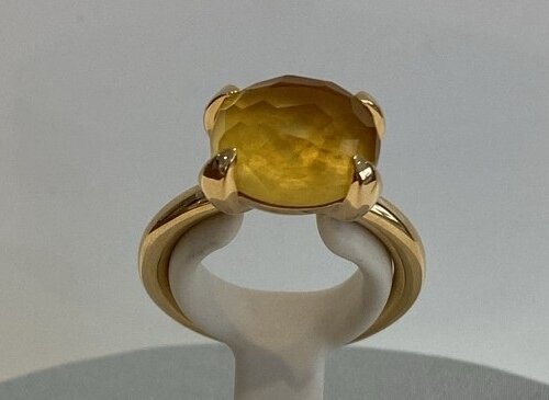 Bron 18K Rosegouden Catch Ring met Citrien 8RR4801CIR