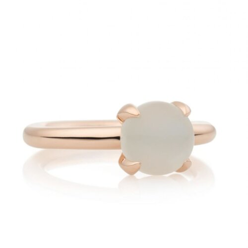 Bron 18K Rosegouden Catch Ring met Aquamarijn 8RR4811AQC