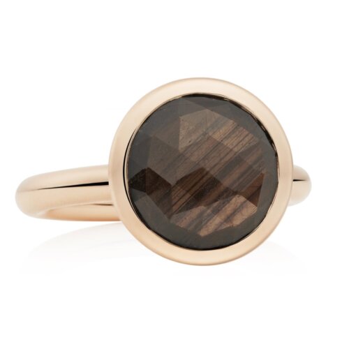 Bron 18k Rosegouden Suchi Ring Bruine Saffier 8RR4870BSB