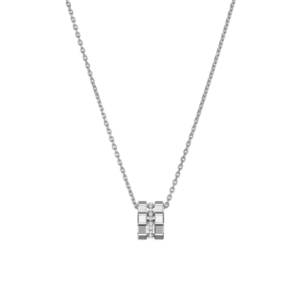 Chopard 18K Witgouden Ice Cube Diamanten Hanger en Collier 797005-1003 - Afbeelding 4