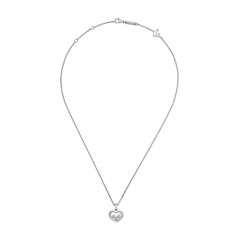 Chopard 18K Witgoud Happy Diamonds Hanger 0.15ct FC(LOSE) 79A611-1001 - Afbeelding 3