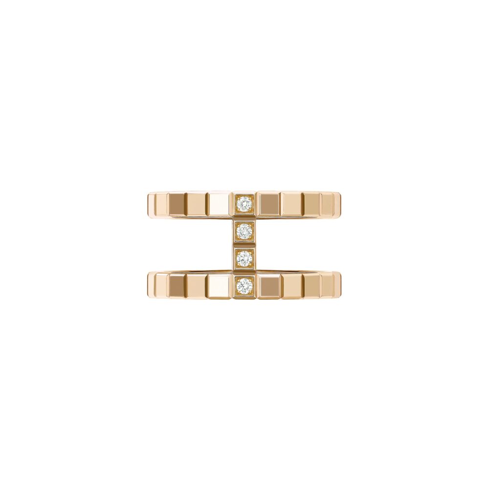 Chopard 18k Roegouden Ice Cube Ring Pure Mini 0.04ct FC 827006-5010 - Afbeelding 2