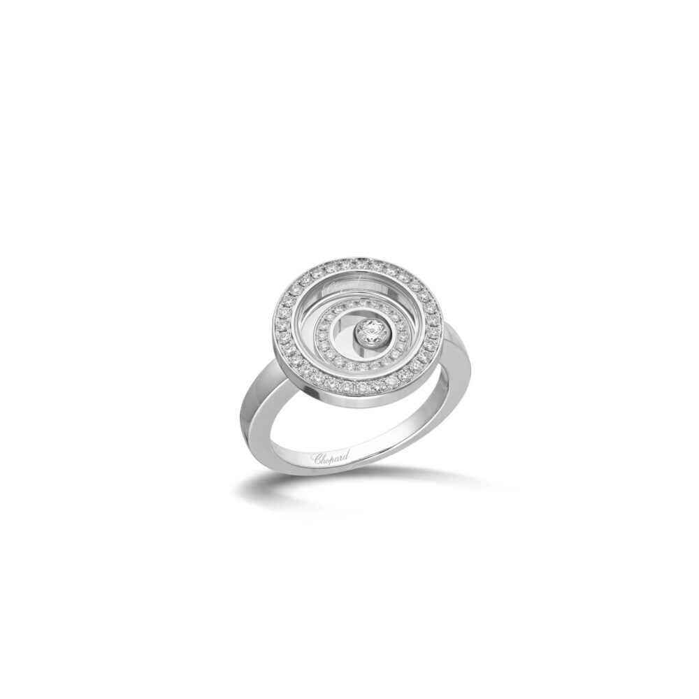 Chopard 18K Witgouden Happy Spirit Ring 0.38ct FC(LOSE) 828230-1012 - Afbeelding 2