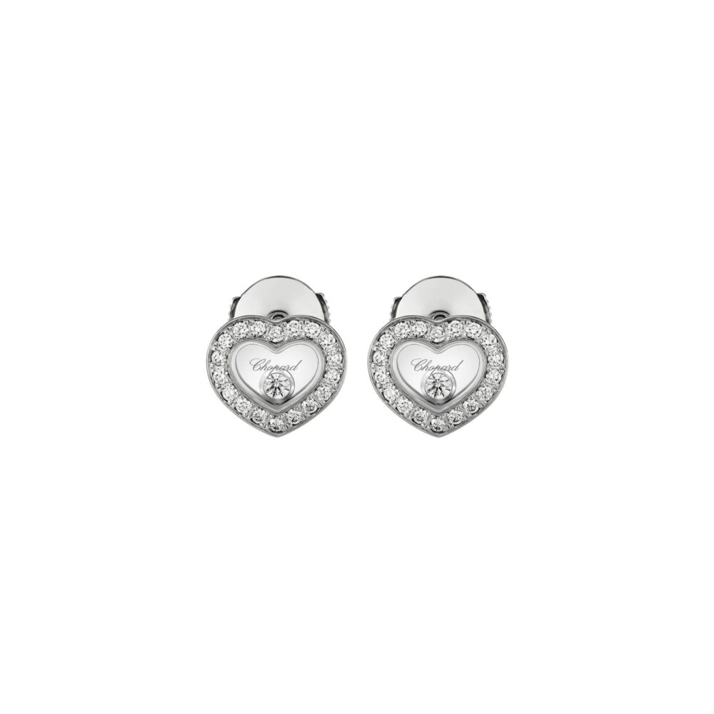 Chopard 18K Witgouden Happy Diamonds Oorstekers 0.38ct FC 83A054-1201 - Afbeelding 3