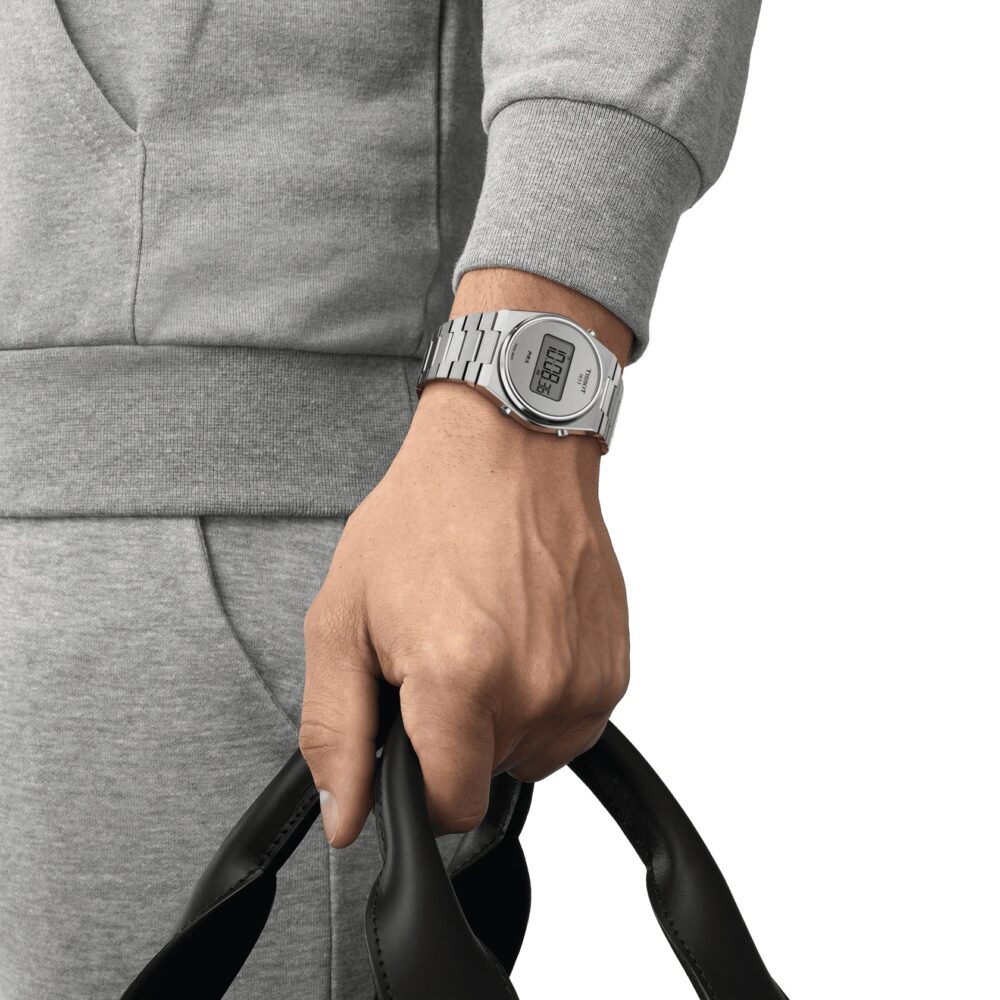 Tissot PRX Digitaal Staal/Staal Zilver Wpl 40mm T1374631103000 - Afbeelding 4