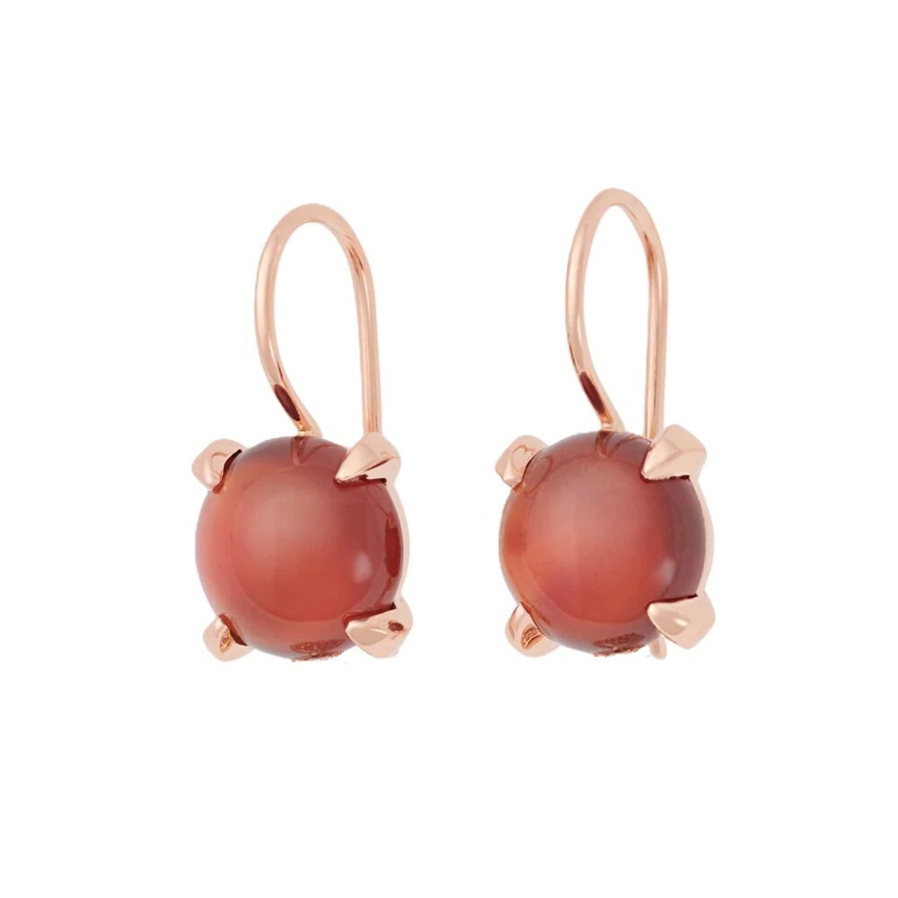 Bron 18K Rosegoud Catch Oorhangers met Hessoniet 8OR4786HEC