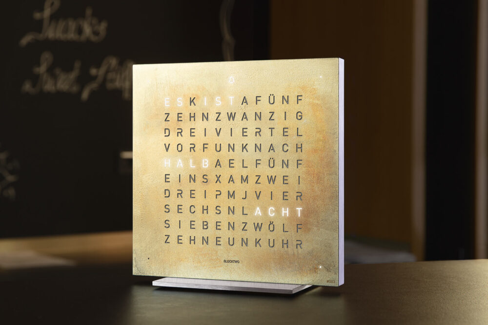 QLOCKTWO Earth 13.5 Creator's Edition Silver & Gold (Dutch) - Afbeelding 5