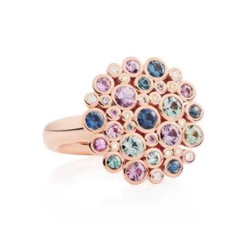Bron 18K Rosegouden Confetti Ring Mix Saffier/Diamant 8RR4914BRXMK-3