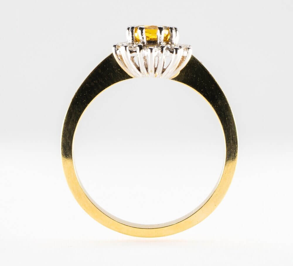 Vaessen Colours 18K Bicolorgoud 0.70ct Golden Beryl/Briljant Ring ER750BICGB - Afbeelding 3