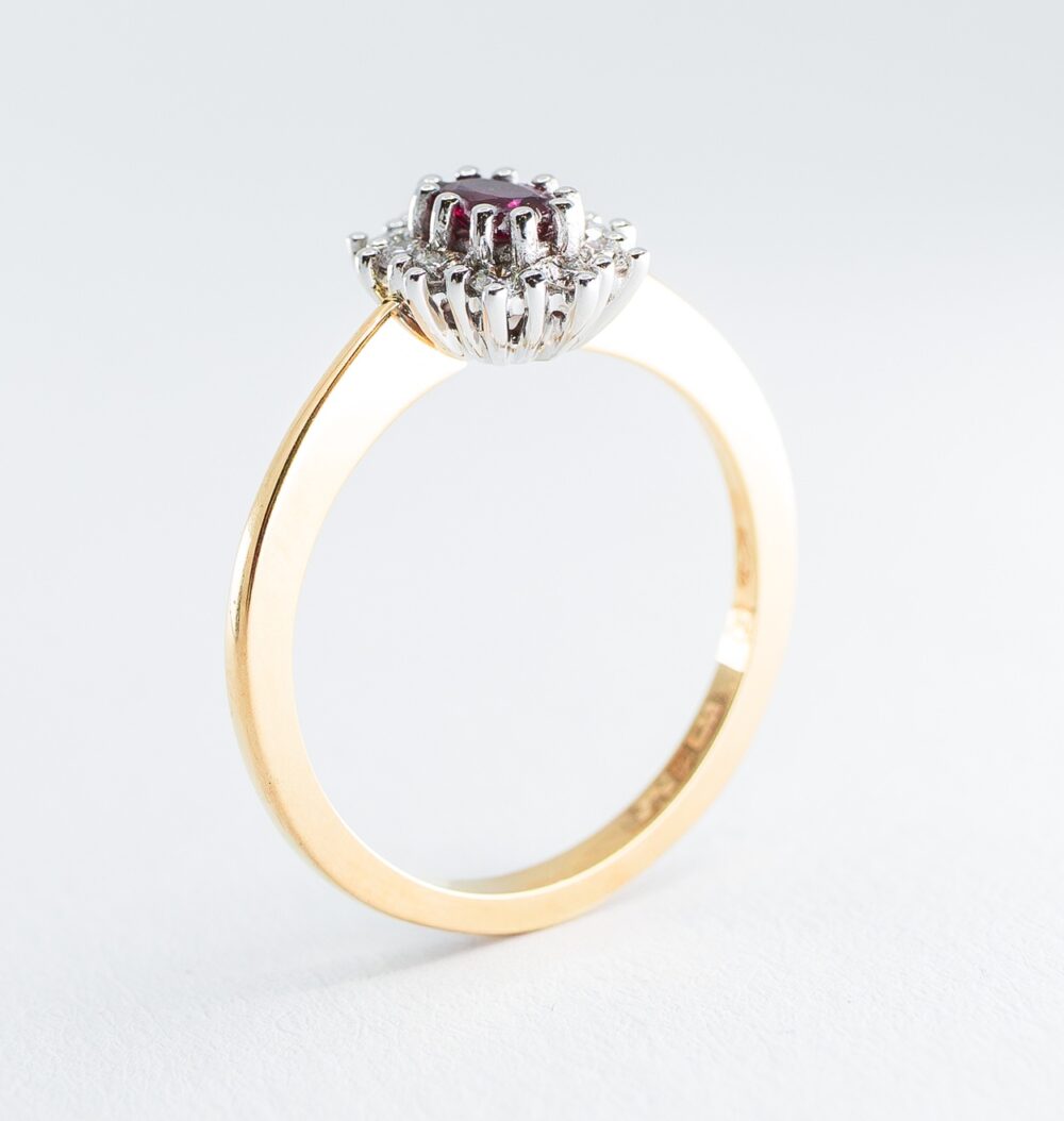Vaessen Colours 18K Bicolorgoud 0.35ct Robijn Ring + 0.20ct TW/VS ERS750BICRO1 - Afbeelding 3