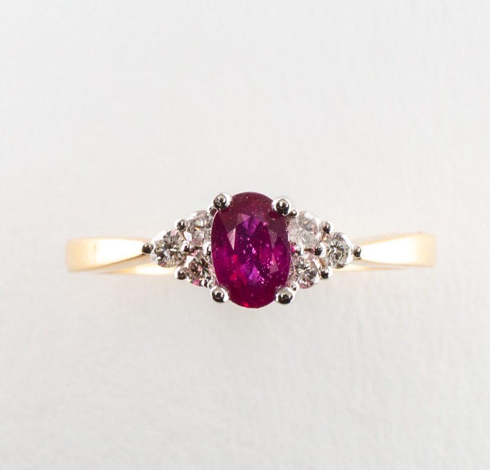 Vaessen Colours 18K Witgouden 0.65ct Robijn Ring + 0.20ct W/Si VC750BICROBIJN065 - Afbeelding 2