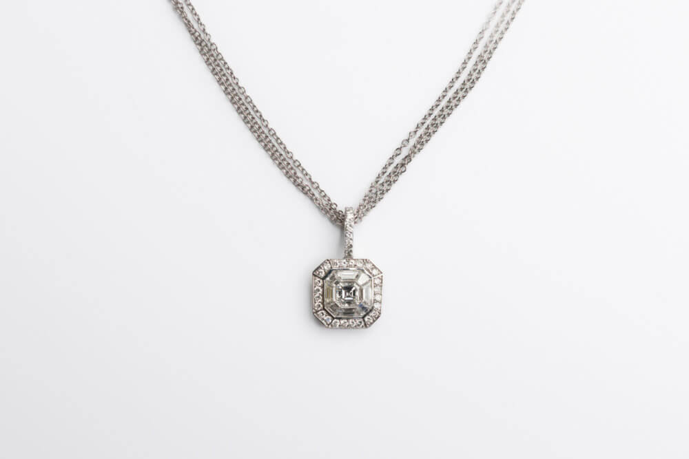 Vaessen Collection 18K Witgouden Collier+Hanger 1.28ct TW/VS1 C 05016 V108