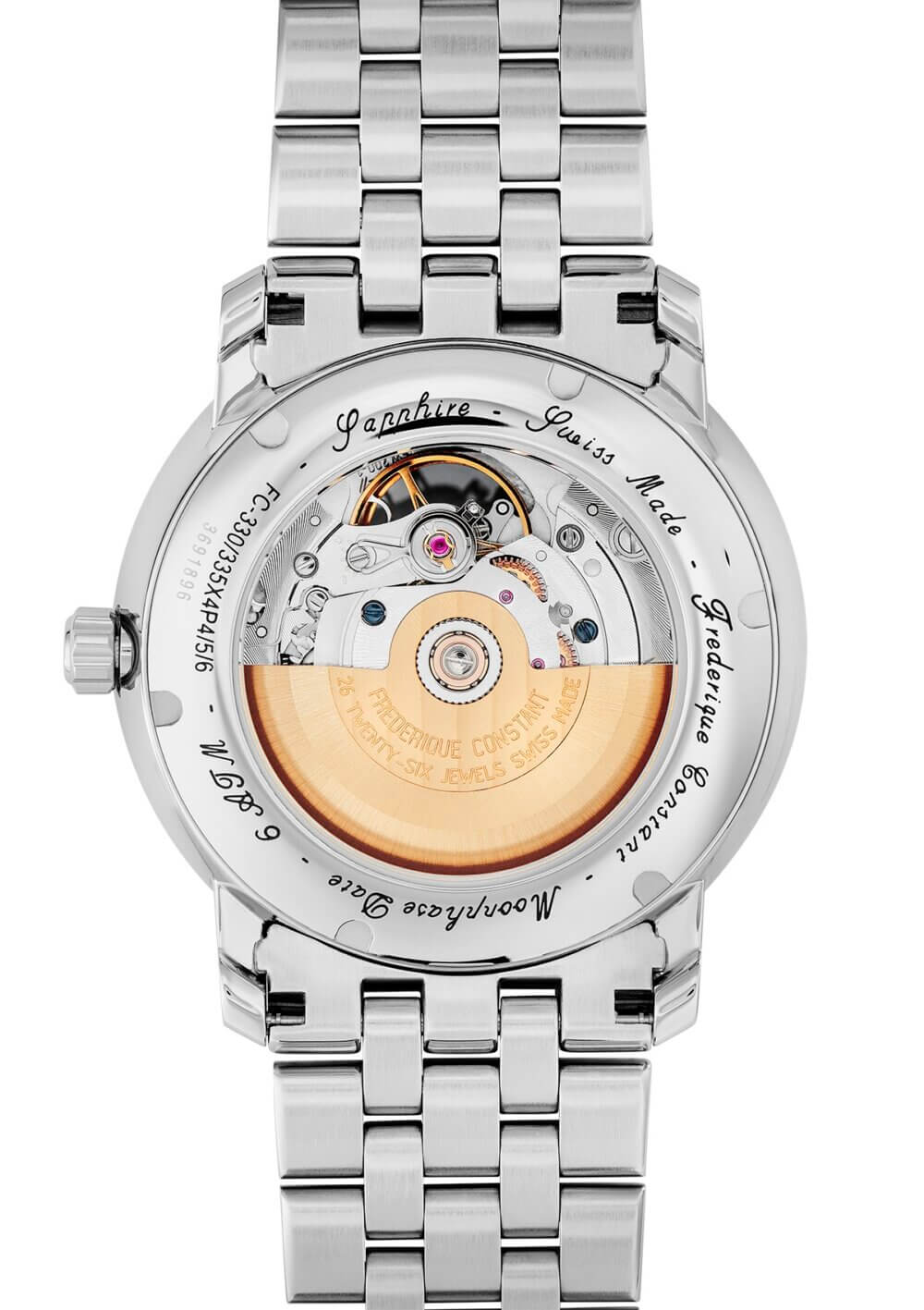 Frederique Constant Classics Heart Beat Moonphase Date Automatic 40mm FC-335MC4P6B2 - Afbeelding 3