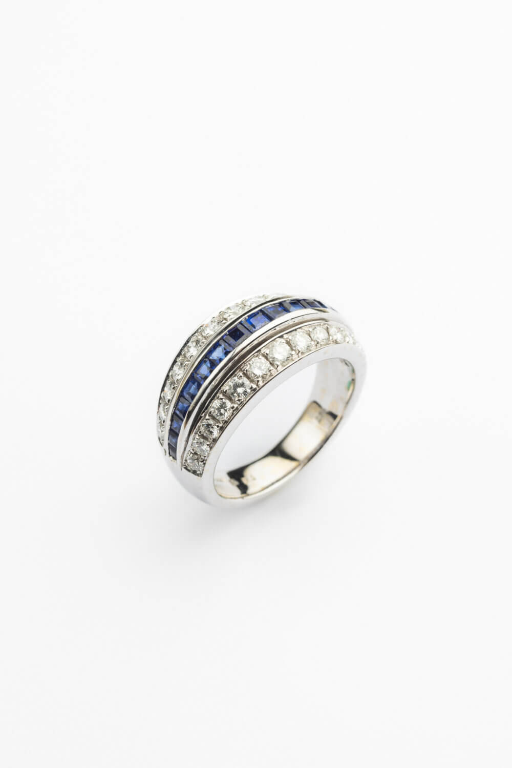 Vaessen Collection 18K Witgoud Briljant/Saffier 'Picchiotti' Ring R 06721 V119
