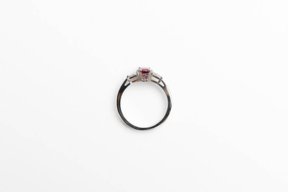 Vaessen Collection 18K Witgoud 1.03ct Robijn Ring +0.27ct G/VS VC750WGROBIJN103 - Afbeelding 2