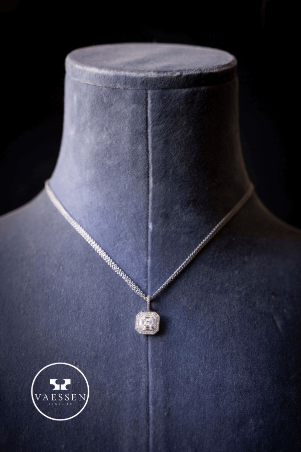 Vaessen Collection 18K Witgouden Collier+Hanger 1.28ct TW/VS1 C 05016 V108