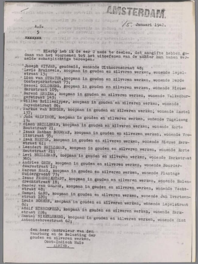 Lijst goudhandelaren