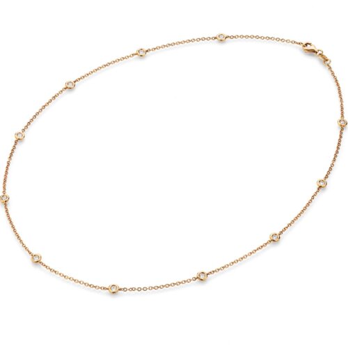 Vaessen Collection 18K Geelgouden Simplicity Collier 0.11ct G/VS 45cm 94790.7450B