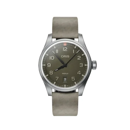 Oris ProPilot Date Staal/Leder Groene Wijzerplaat 41mm 01 733 7805 4167-07 5 20 16LC