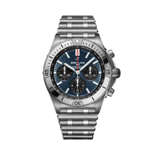 Breitling Chronomat B01 Chrono Staal/Staal blauwe Wpl. 42mm AB0134101C1A1