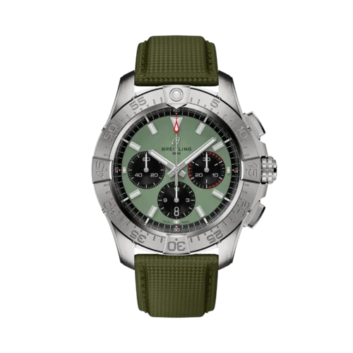 Breitling Avenger B01 Chornograph Staal/Leder Groen Wpl 44mm AB0147101L1X1