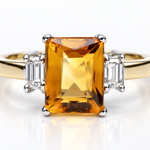 18K Bicolor Gouden Citrien Ring