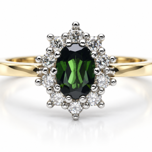 18K Bicolor Gouden Entourage Ring Verdeliet